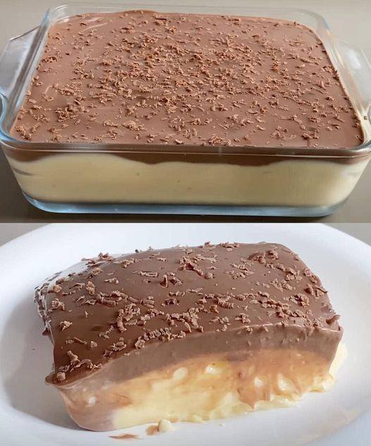 Mousse de Maracujá com Ganache de Chocolate