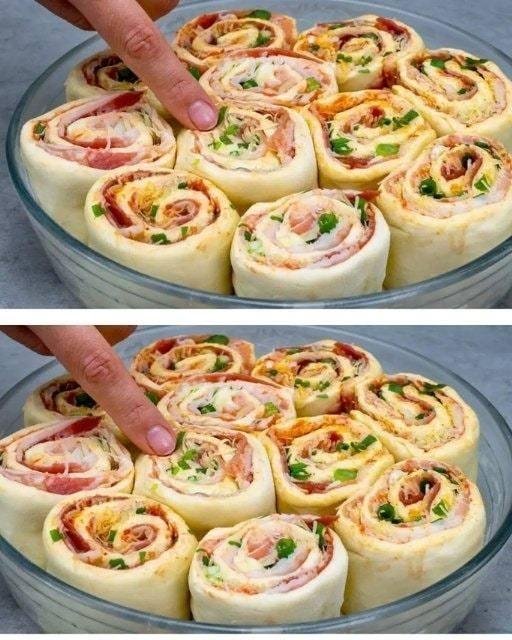 Rondelli de Presunto e Queijo Assado