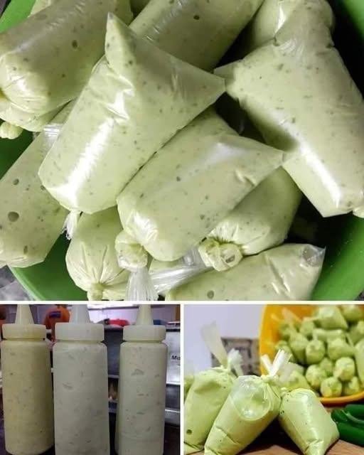 Molho verde de lanchonete