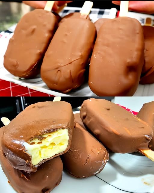 Picolé com Casquinha de Chocolate