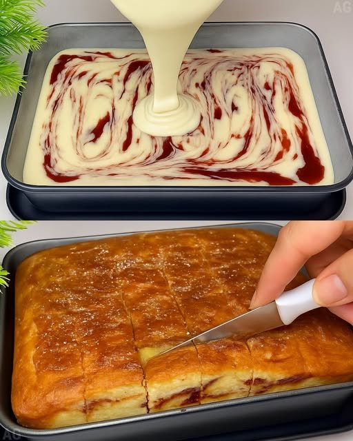 Bolo Marmorizado com Geleia