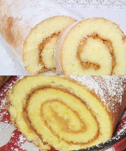 Rocambole de Goiabada ou Doce de Leite