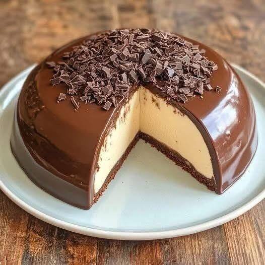 Bolo Mousse de Chocolate e Baunilha