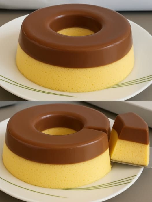 Flan de Chocolate e Maracujá
