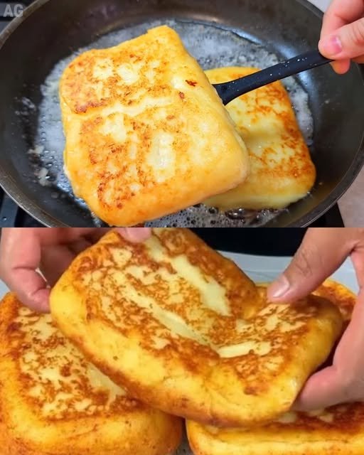 Pão de Frigideira Recheado com Queijo