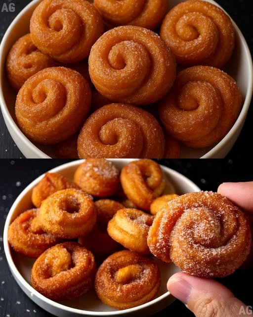 Rosquinhas Enroladas de Açúcar