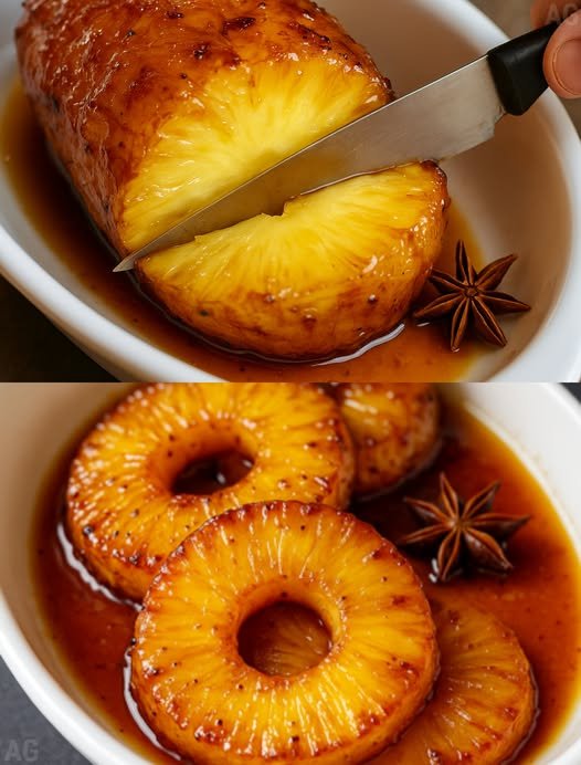 Abacaxi Caramelizado com Especiarias