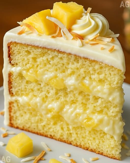 Bolo Sonho de Abacaxi e Coco