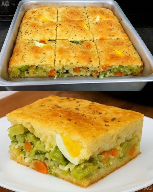 Torta Salgada de Legumes com Massa Fofinha