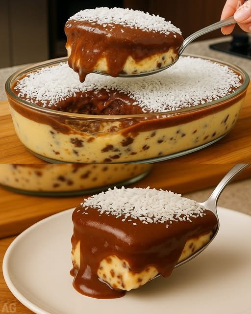 Pavê Cremoso de Coco com Chocolate