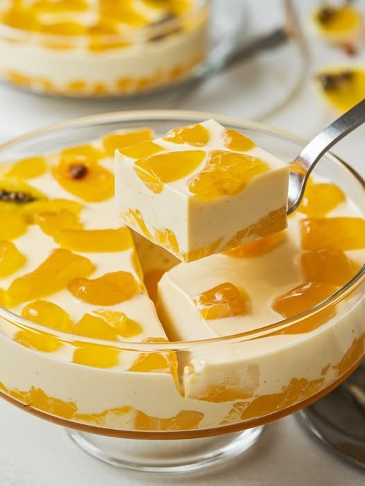 Sobremesa Gelada Cremosa com Frutas