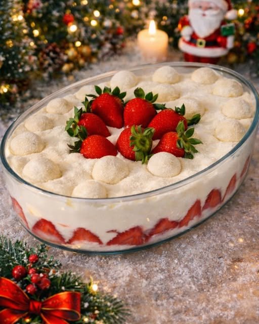 Pavê de Morango Cremoso com Leite Ninho