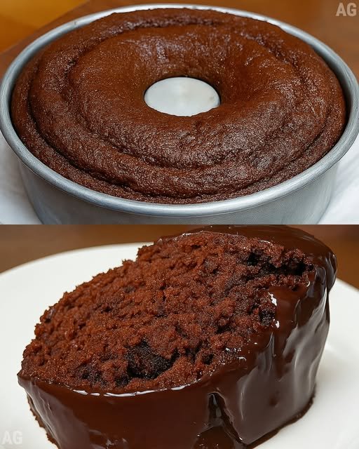 Bolo de Chocolate com Cobertura Cremosa