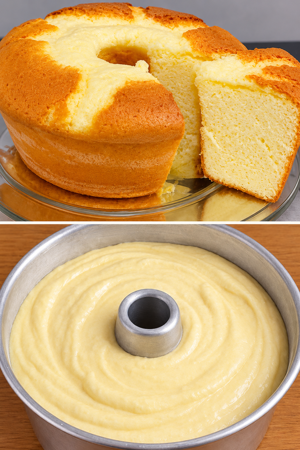 Bolo de 3 Ingredientes Simples