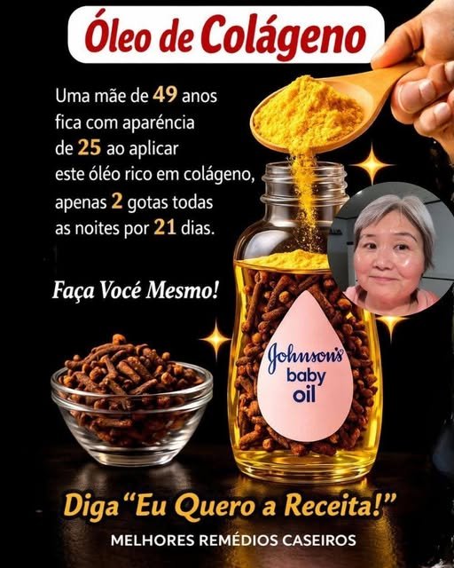 Óleo Caseiro de Colágeno para a Pele