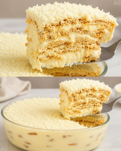Pavê Cremoso de Leite Ninho com Bolacha Maisena