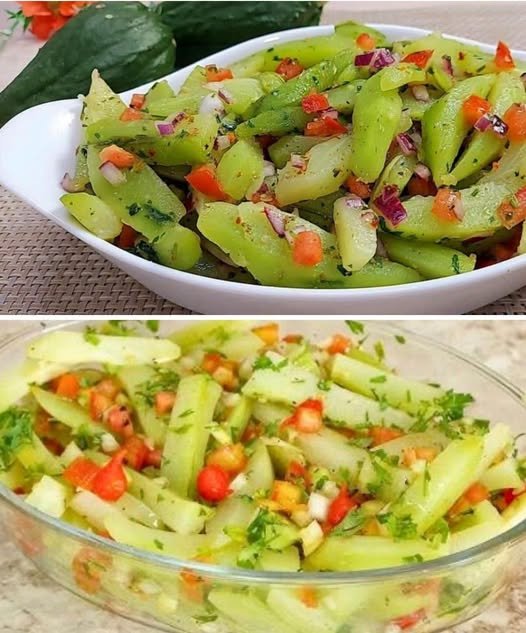 Salada Refrescante de Chuchu Temperado