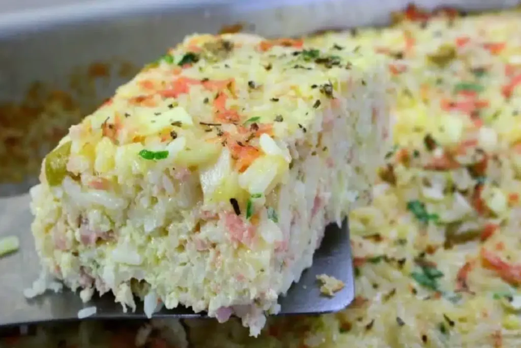 Arroz de Forno Cremoso com Presunto e Queijo