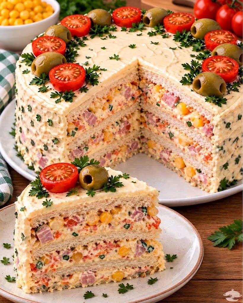 Bolo Salgado de Pão de Forma