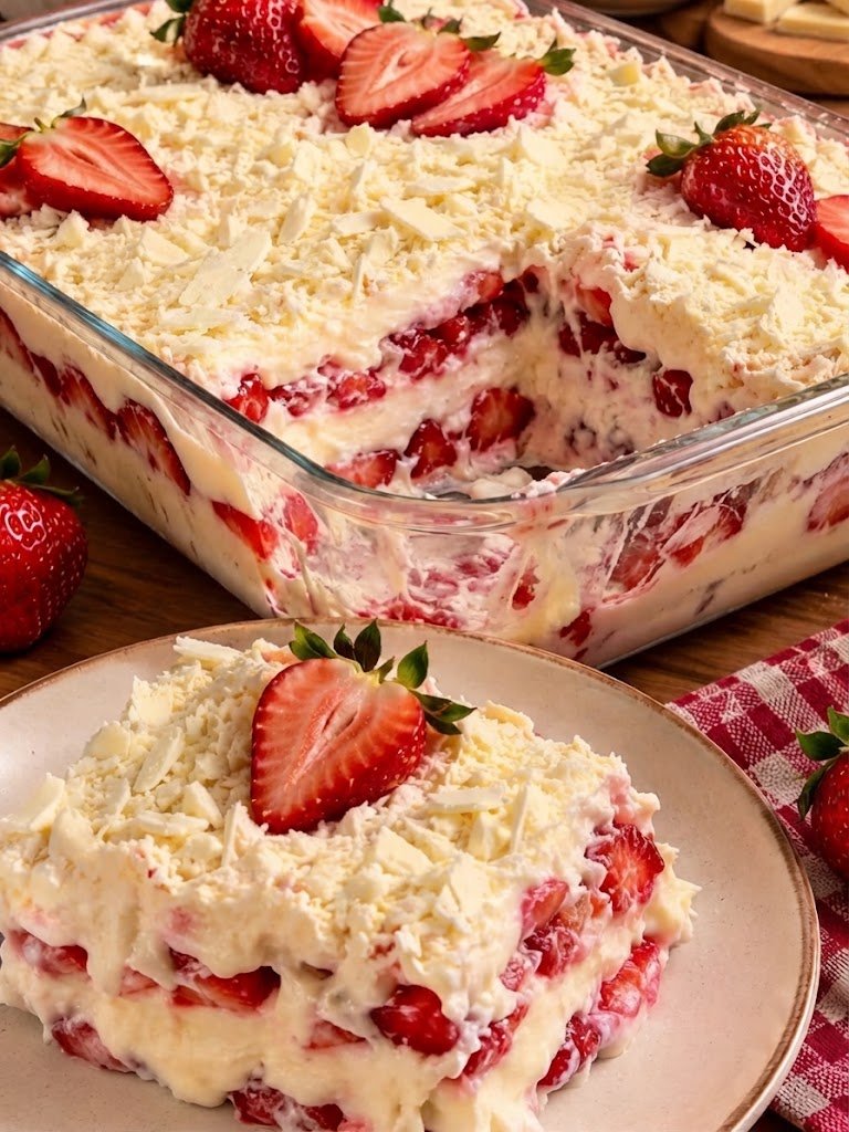 Morango Cremoso com Chocolate Branco